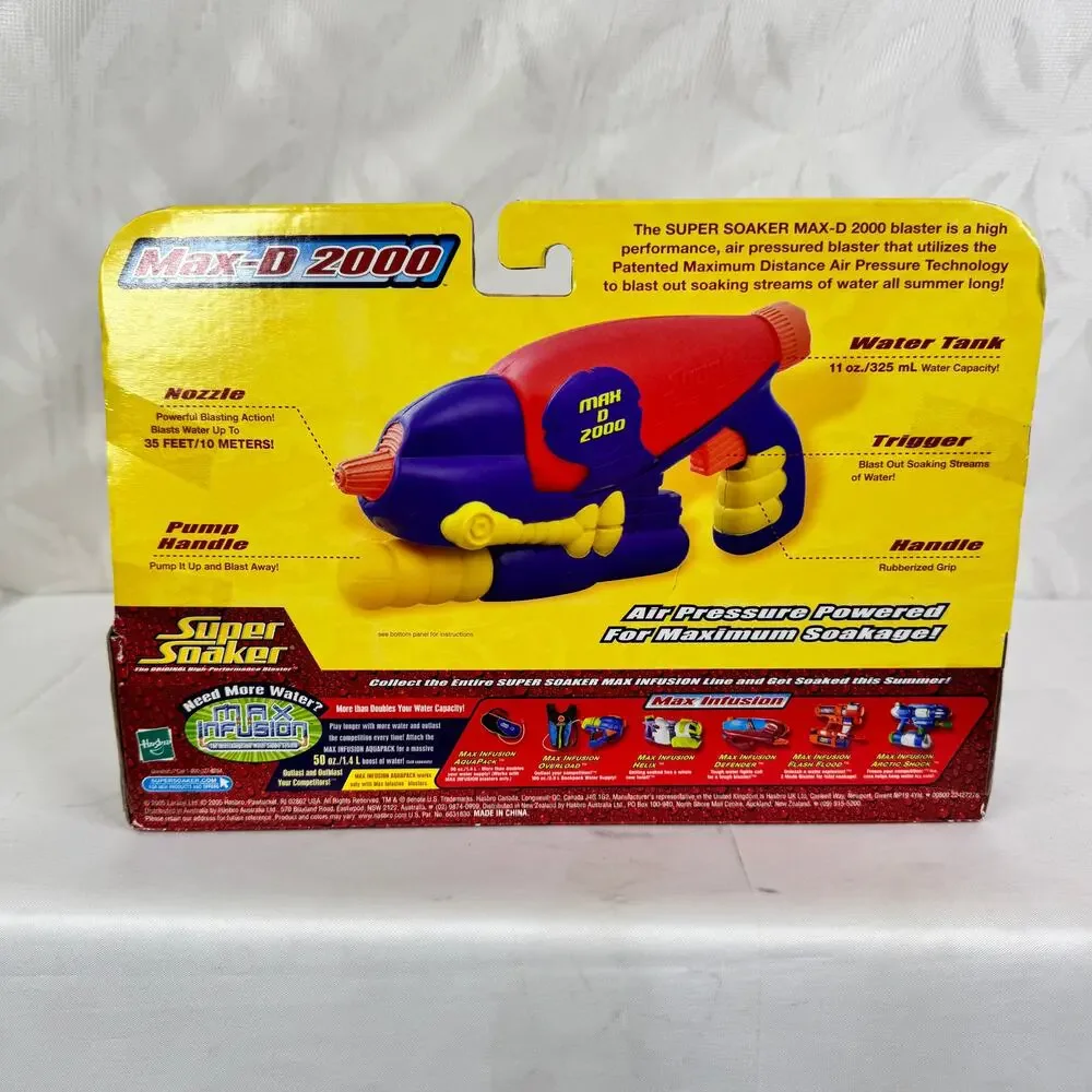Larami Super Soaker Squirt Toy Max-D 2000 Factory Sealed Target‎ Exclusive